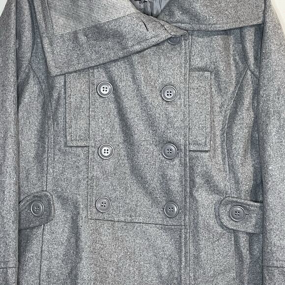 Vintage Deb Gray Double Breasted Peacoat Long Sleeve Lined Classic Women Size 2X - Picture 8 of 8